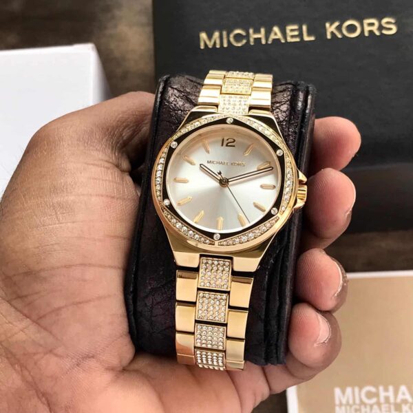 Michael Kors MK7361 Gold White Analog Stainless Steel Women's Watch