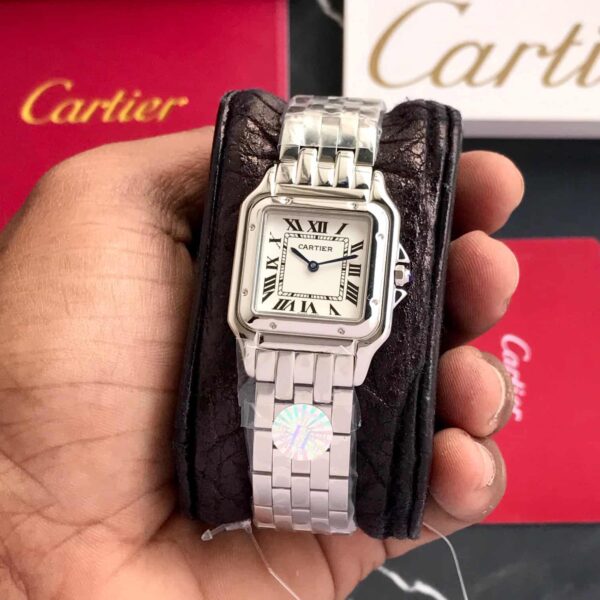 Cartier Panthere De Cartier Silver White Dial Premium Women’s Watch