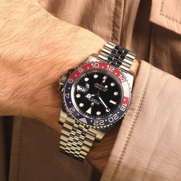 Rolex GMT Master || Pepsi Edition Swiss ETA Automatic Mens Watch - Image 11