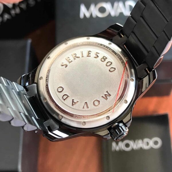 Movado 800 Series Black Dial Black PVD Japanese Men's Watch - Image 5