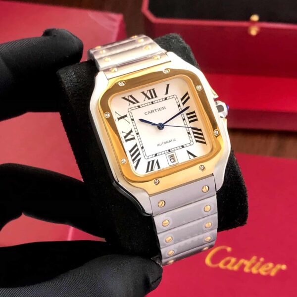 Cartier Santos De Japanese Pure Two Tone Automatic Mens Watch