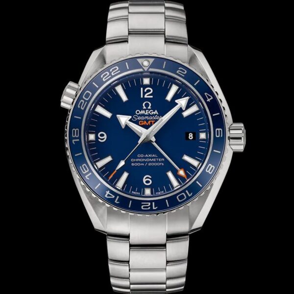 Omega Seamastar Planet Ocean japanese GMT Silver Blue Dial Automatic Mens Watch - Image 4