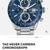 Tag Heuer Calibre 16 Silver Blue Dial Japanese Quartz Chronograph’s Mens Watch - Image 2