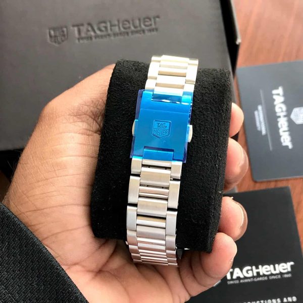 Tag Heuer Calibre 16 Silver Blue Dial Japanese Quartz Chronograph’s Mens Watch - Image 9