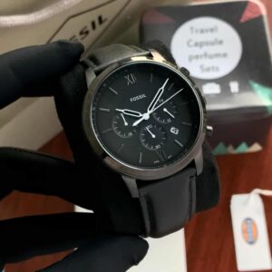 Buy Fossil FS5503 Neutra Chronograph Black Leather Watch