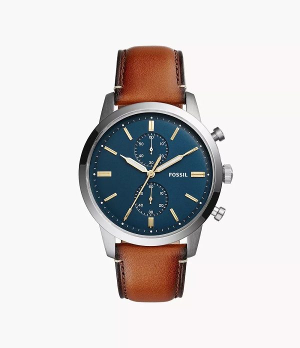 Fossil FS5279 Townsman Chronograph Luggage Leather Mens Watch - Image 4