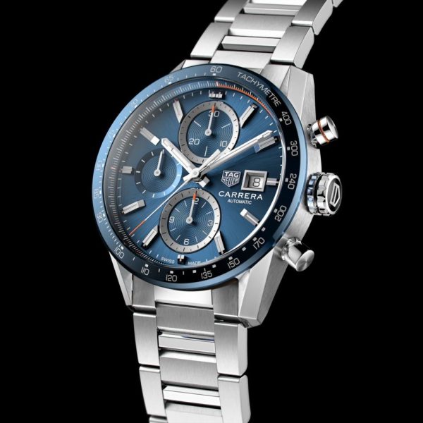 Tag Heuer Calibre 16 Silver Blue Dial Japanese Quartz Chronograph’s Mens Watch - Image 6