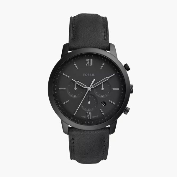 Fossil FS5503 Neutra Chronograph Black Leather Mens Watch - Image 2