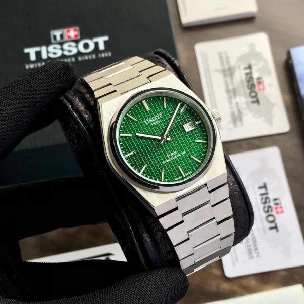 Tissot PRX Stainless Steel Green Dial Japanese Mens Watch - Image 3