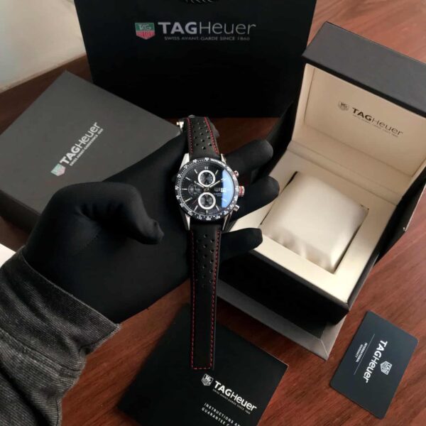 Tag Heuer Calibre 16 Black Dial Chronograph’s Men’s Watch - Image 6