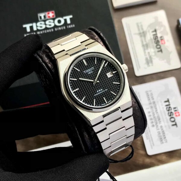 Tissot PRX Stainless Steel Black Dial Japanese Mens Watch - Image 3