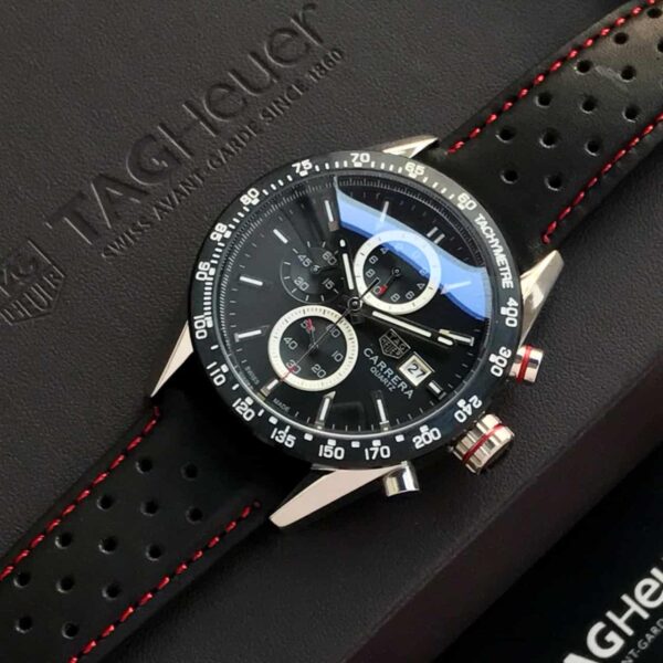 Tag Heuer Calibre 16 Black Dial Chronograph’s Men’s Watch - Image 4