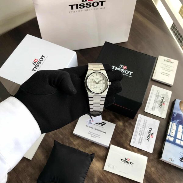 Tissot PRX Stainless Steel White Dial Japanese Mens Watch - Image 6