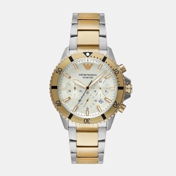 Emporio Armani AR11606 Yellow Gold Dial Chronograph Quartz Men Watch - Image 2