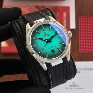 Omega Seamaster Aqua Terra Turquoise Dial Black Rubber Strap Automatic Mens Watch