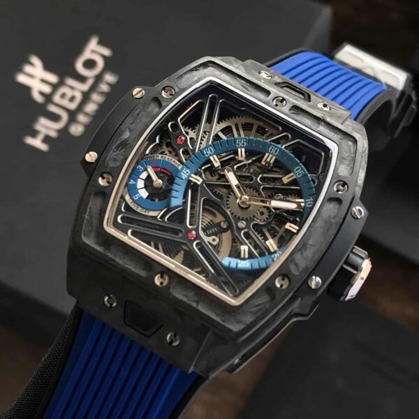 Hublot Spirit of Big Bang Tourbillon Carbon Blue 42mm Swiss Automatic Mens Watch - Image 4