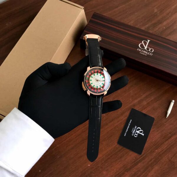 Jacob & Co Casino Tourbillon Rose Gold Baguette Watch For Men’s - Image 8