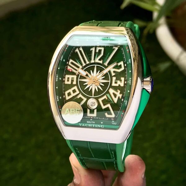Franck Muller Vanguard V45 Steel Green Swiss ETA Automatic Mens Watch - Image 3
