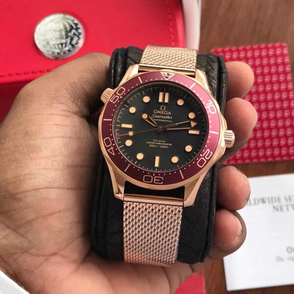 Omega Seamaster Diver 300M Bronze Gold Automatic Mens Watch - Image 4
