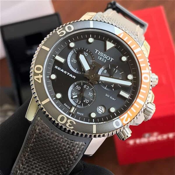 Tissot Seastar 1000 Chronograph Grey Dial Mens Watch - Image 5