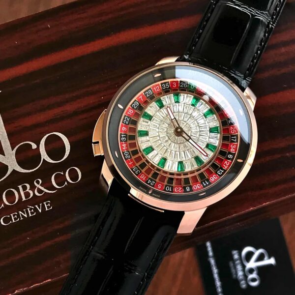 Jacob & Co Casino Tourbillon Rose Gold Baguette Watch For Men’s - Image 3
