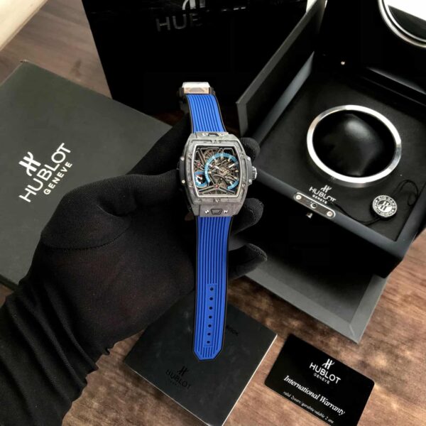 Hublot Spirit of Big Bang Tourbillon Carbon Blue 42mm Swiss Automatic Mens Watch - Image 6
