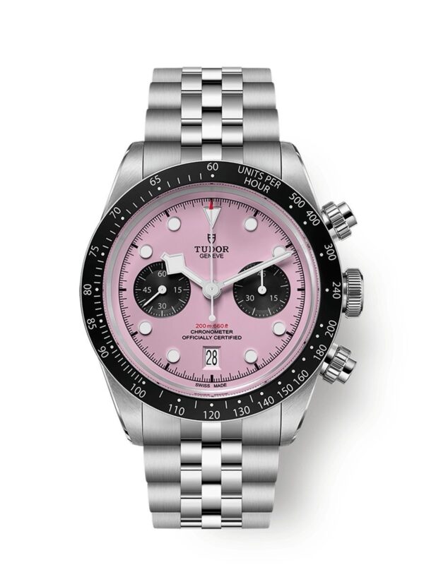 Tudor Black Bay Stainless Steel Pink Dial Jubil Chain Japanese Automatic Men’s Watch - Image 3