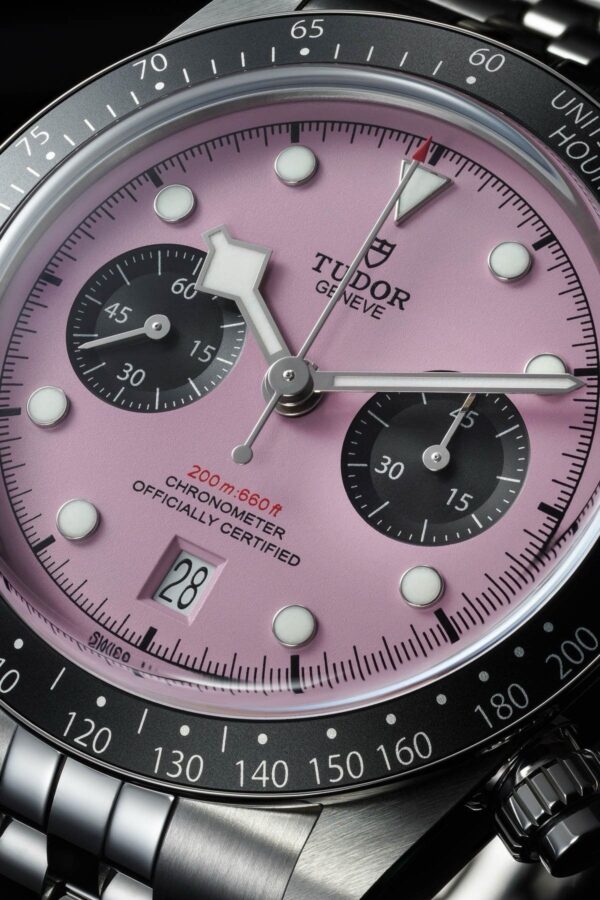 Tudor Black Bay Stainless Steel Pink Dial Jubil Chain Japanese Automatic Men’s Watch - Image 5