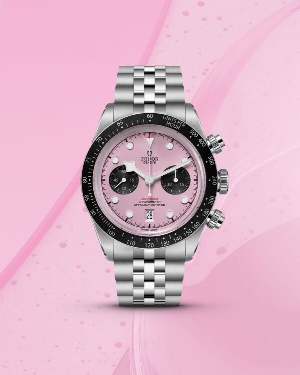 Tudor Black Bay Stainless Steel Pink Dial Jubil Chain Japanese Automatic Men’s Watch - Image 2
