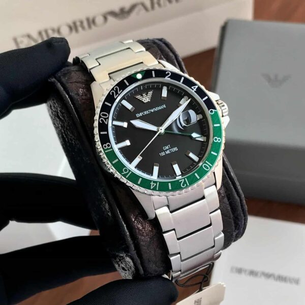 Emporio Armani AR11589 GMT Black Dial Watch | Elegant Choice For men