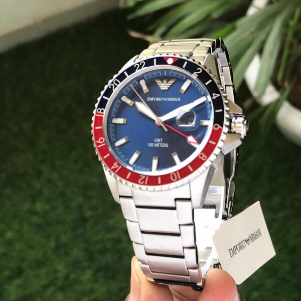 Emporio Armani AR11590 Diver GMT Blue Dial Men’s Automatic Quality Watch - Image 3