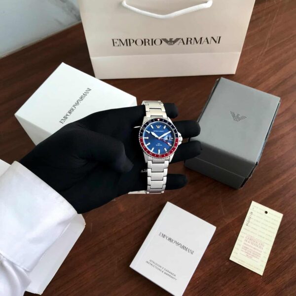 Emporio Armani AR11590 Diver GMT Blue Dial Men’s Automatic Quality Watch - Image 7