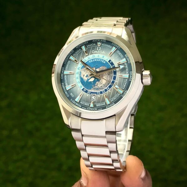 Omega Aqua Terra World Map Dial Automatic Mens Watch - Image 4