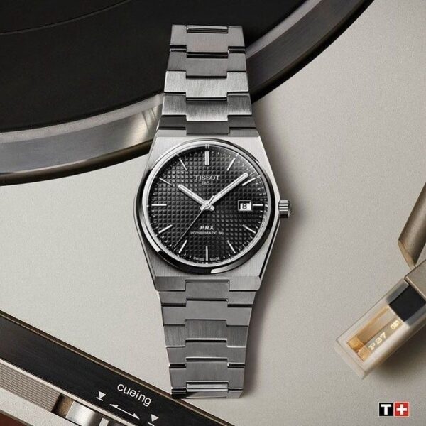 Tissot PRX Powermatic Japanese Black Dial Automatic Mens Watch - Image 2