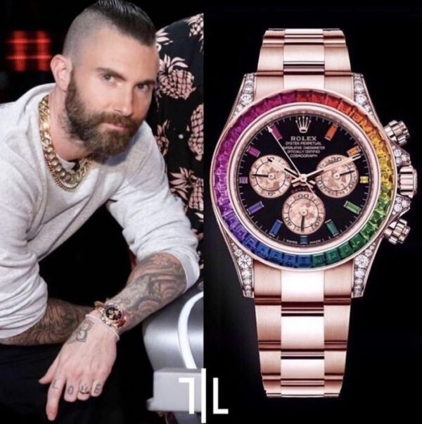Rolex Cosmograph Daytona Rainbow Rosegold Swiss ETA Automatic Mens Watch - Image 10
