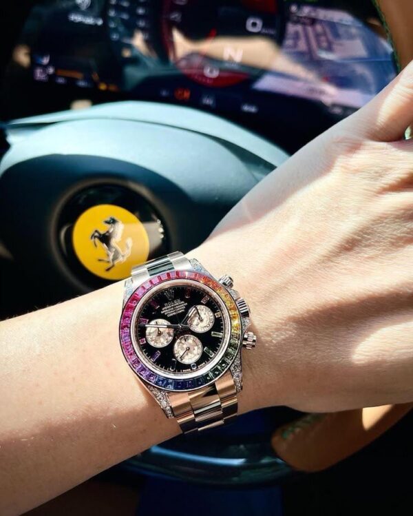 Rolex Cosmograph Daytona Rainbow Rosegold Swiss ETA Automatic Mens Watch - Image 13