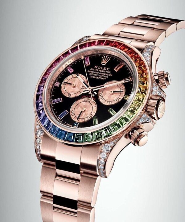Rolex Cosmograph Daytona Rainbow Rosegold Swiss ETA Automatic Mens Watch - Image 4