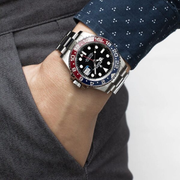 Rolex GMT Matser || Pepsi Edition Swiss ETA Automatic Mens Watch - Image 4