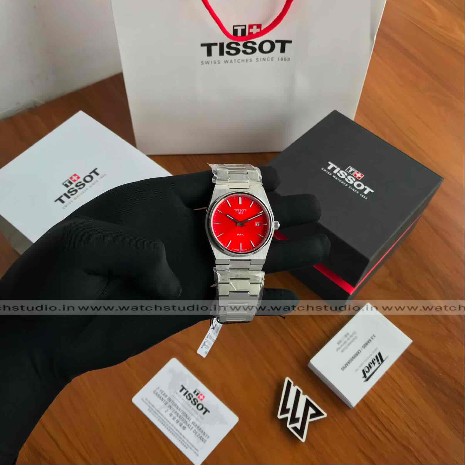 Tissot PRX Stainless Steel Red Dial Japanese Men’s Watch - Image 9