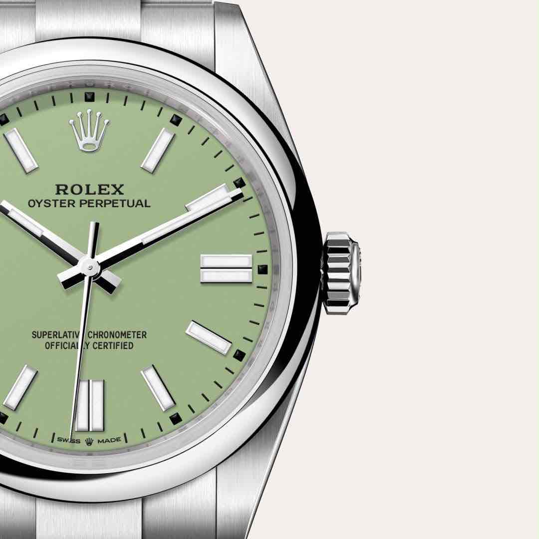Rolex Oyster Perpetual 41mm Oystersteel Green Dial Automatic Men’s Watch - Image 8