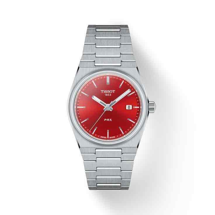 Tissot PRX Stainless Steel Red Dial Japanese Men’s Watch - Image 2