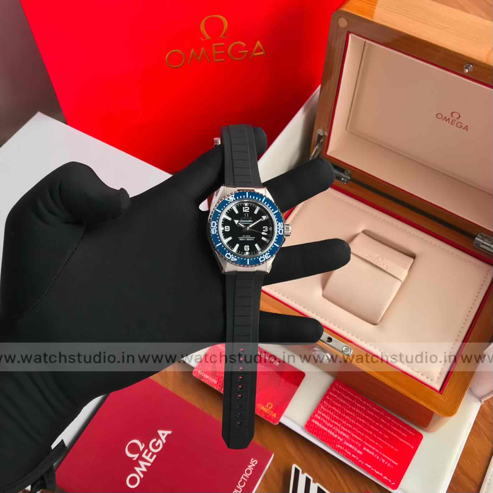 Omega Seamaster Planet Ocean
600M Co-Axial Master Chronometer Black Dial Blue Bezel 42mm Automatic Men’s Watch - Image 12