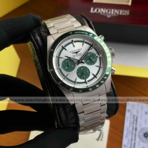 Longines Conquest 42mm Chronograph Green & Silver Dial Automatic Men’s Watch