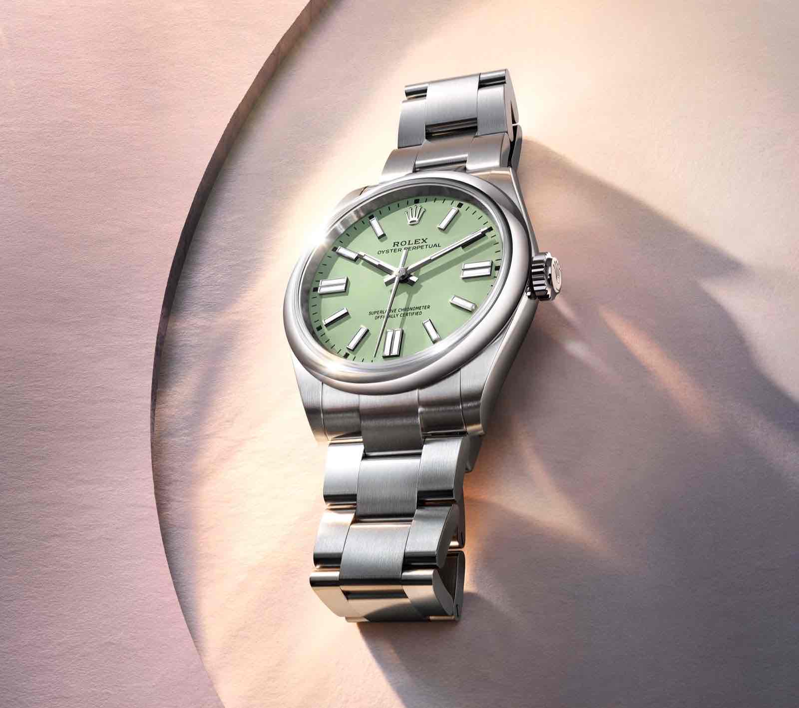 Rolex Oyster Perpetual 41mm Oystersteel Green Dial Automatic Men’s Watch - Image 9