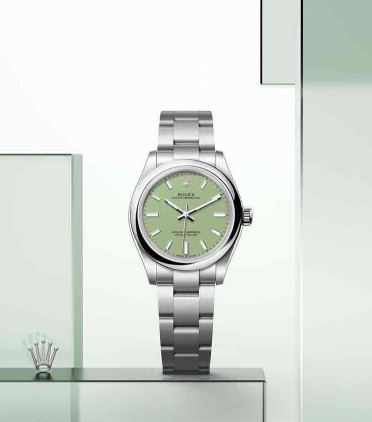 Rolex Oyster Perpetual 41mm Oystersteel Green Dial Automatic Men’s Watch - Image 6