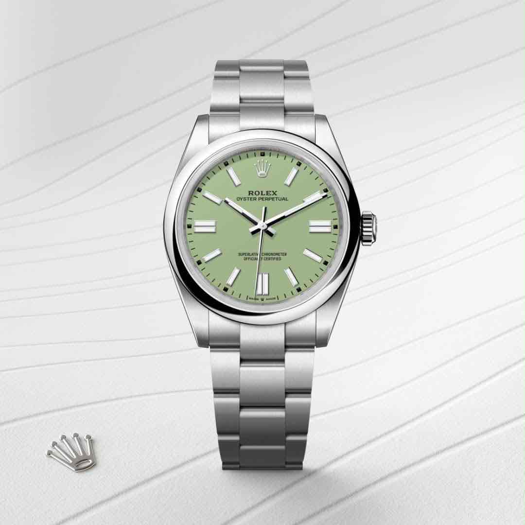Rolex Oyster Perpetual 41mm Oystersteel Green Dial Automatic Men’s Watch - Image 5