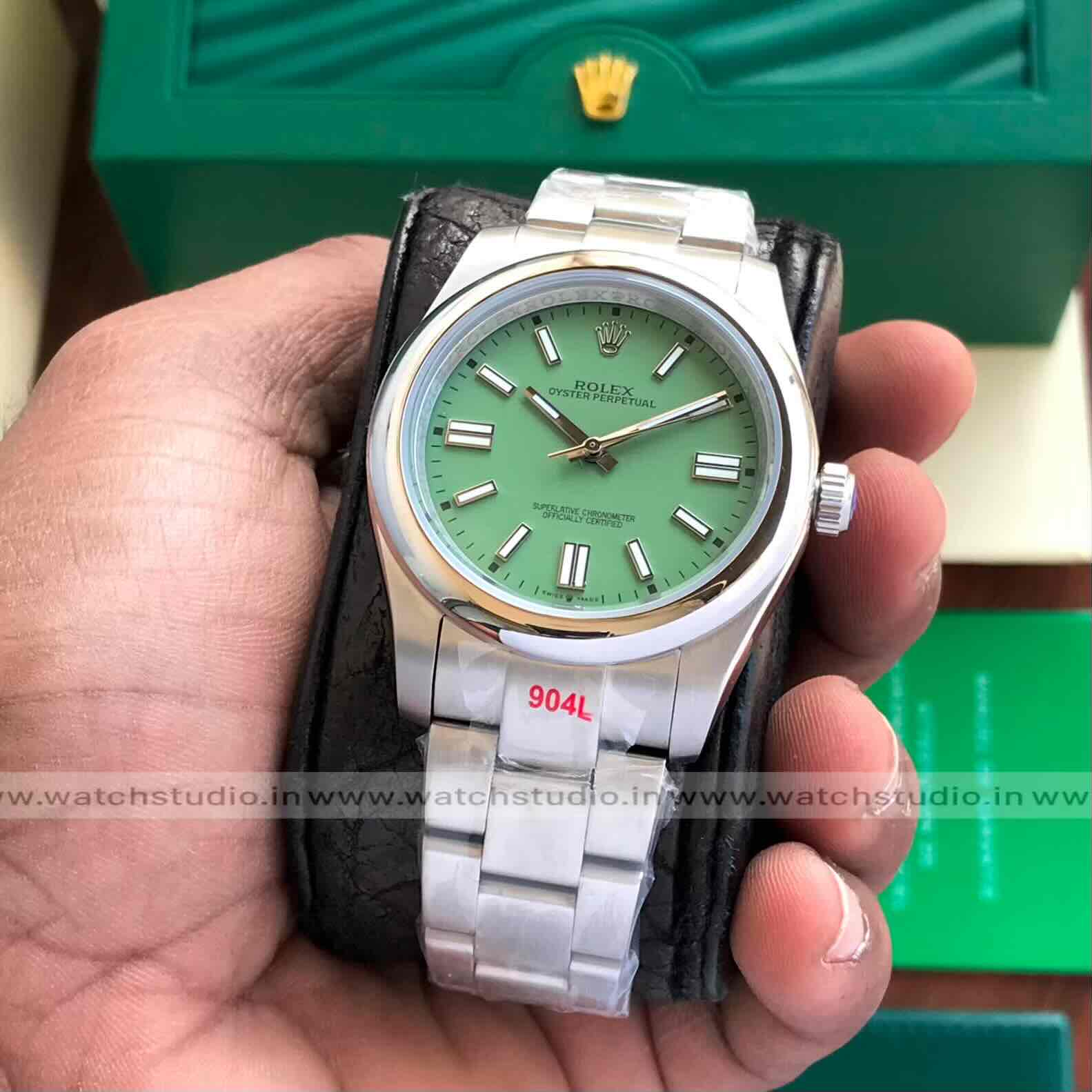 Rolex Oyster Perpetual 41mm Oystersteel Green Dial Automatic Men’s Watch - Image 4