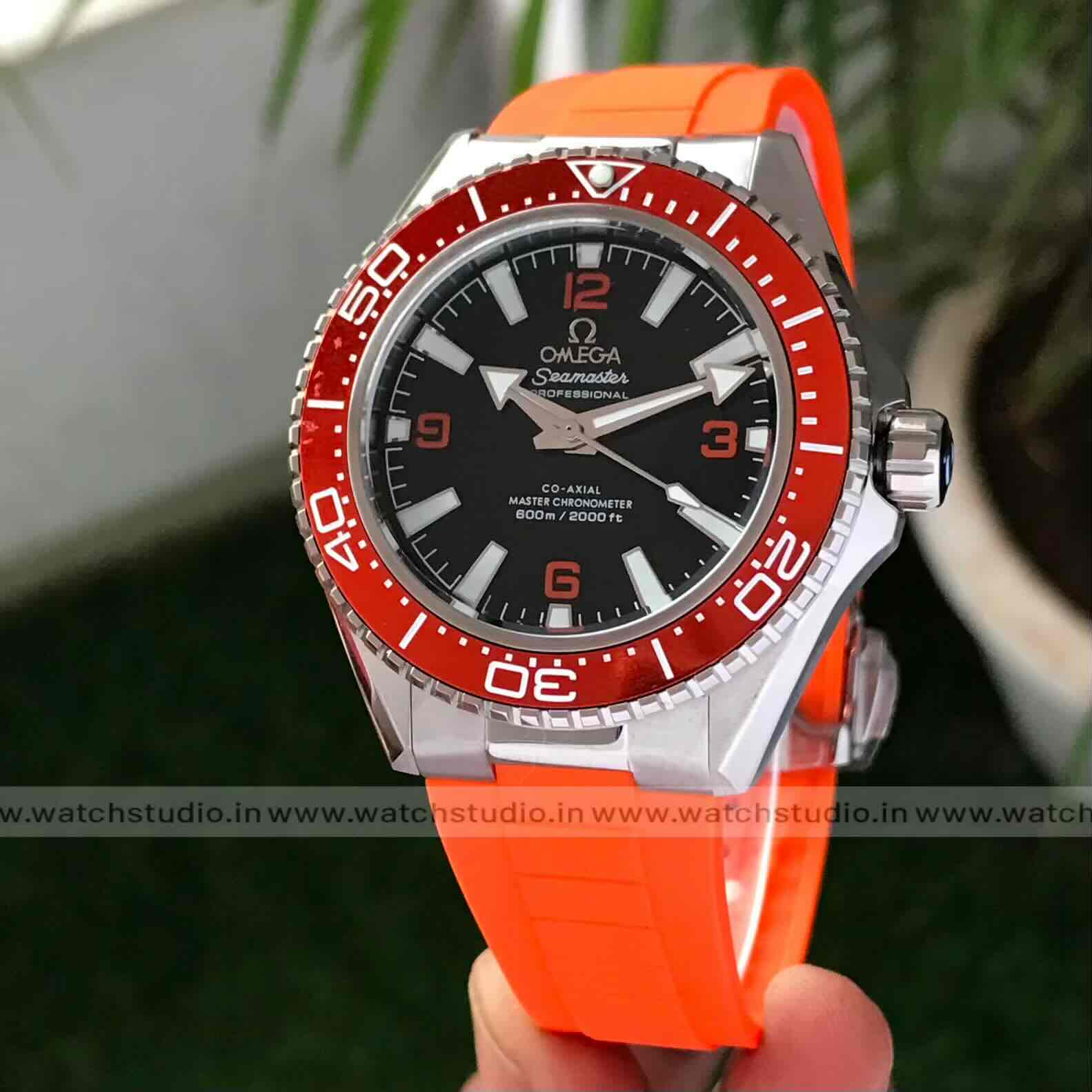 Omega Seamaster Planet Ocean
600M Co-Axial Master Chronometer Black Dial Orange Strap 42mm Automatic Men’s Watch - Image 6