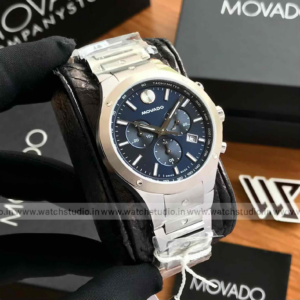 Movado SE Chronograph Blue Dial Stainless Steel Watch