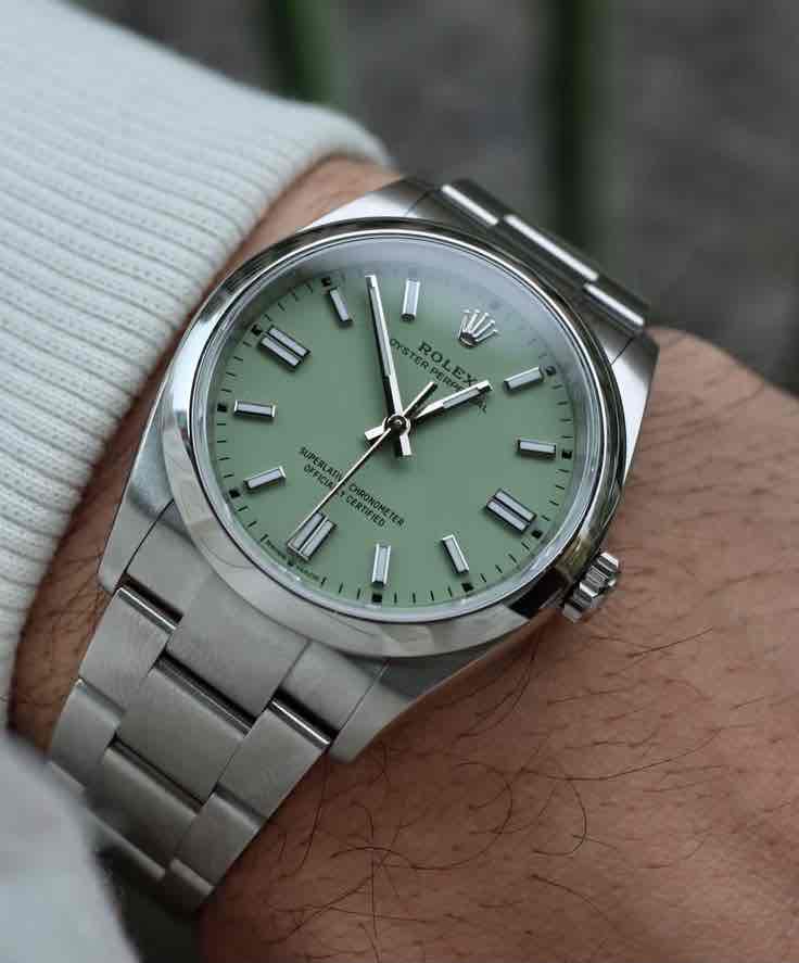 Rolex Oyster Perpetual 41mm Oystersteel Green Dial Automatic Men’s Watch - Image 12